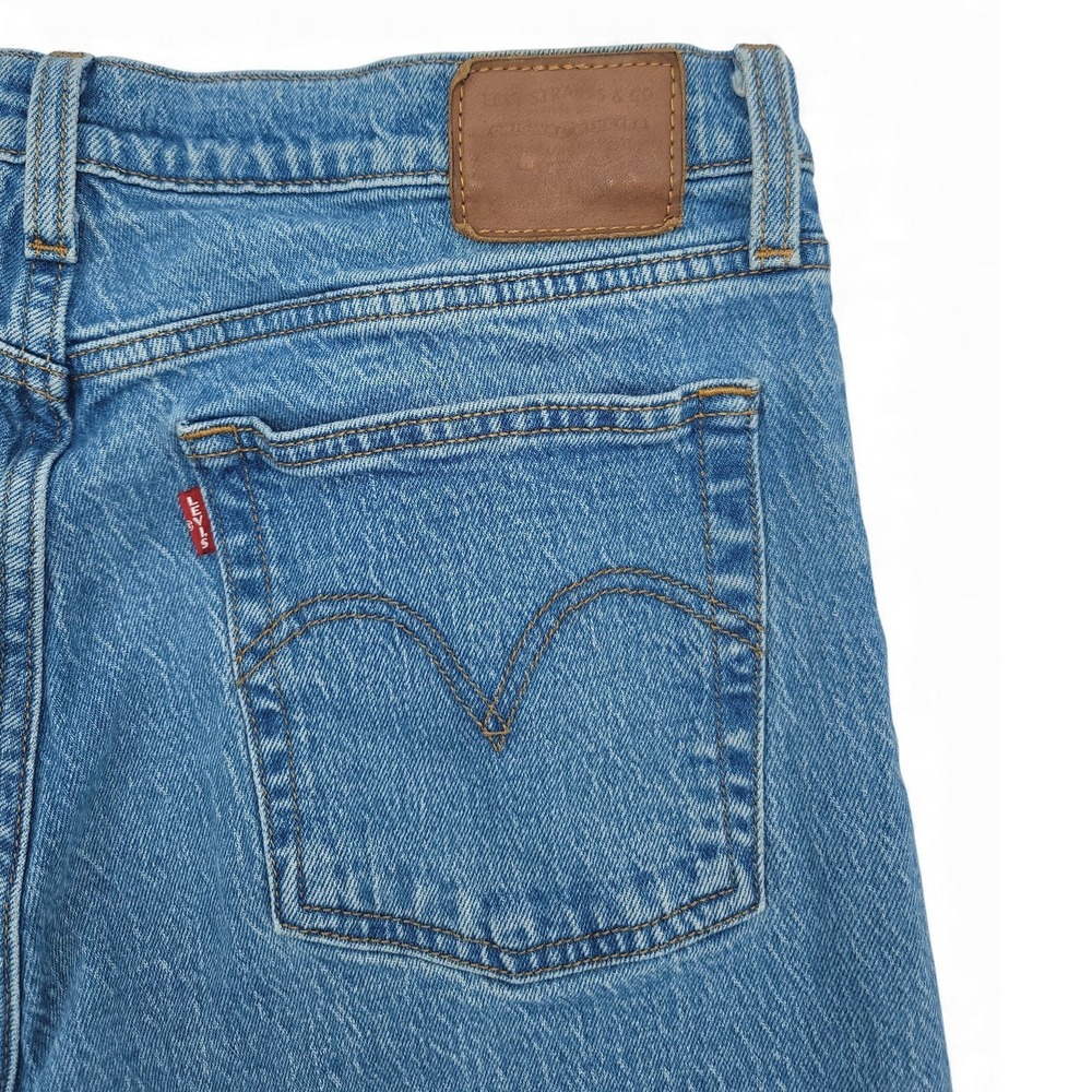 Levi's Wedgie Straight Jeans Women's Size 32‎ High Rise Raw Hem Vintage Fit - Picture 4 of 6